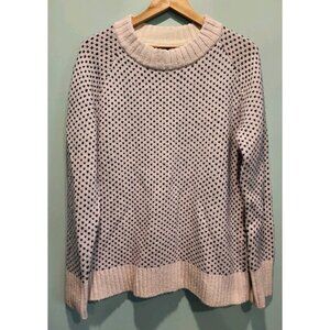 New Duluth Ivory Blue Woolpaca Chunky Heavyweight Unisex Sweater Sz L